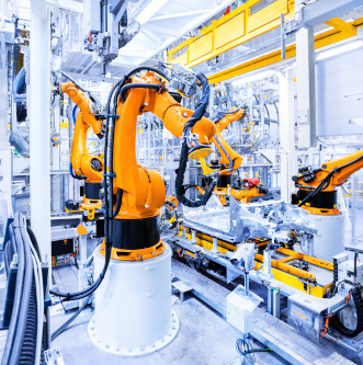 robots in a car plant